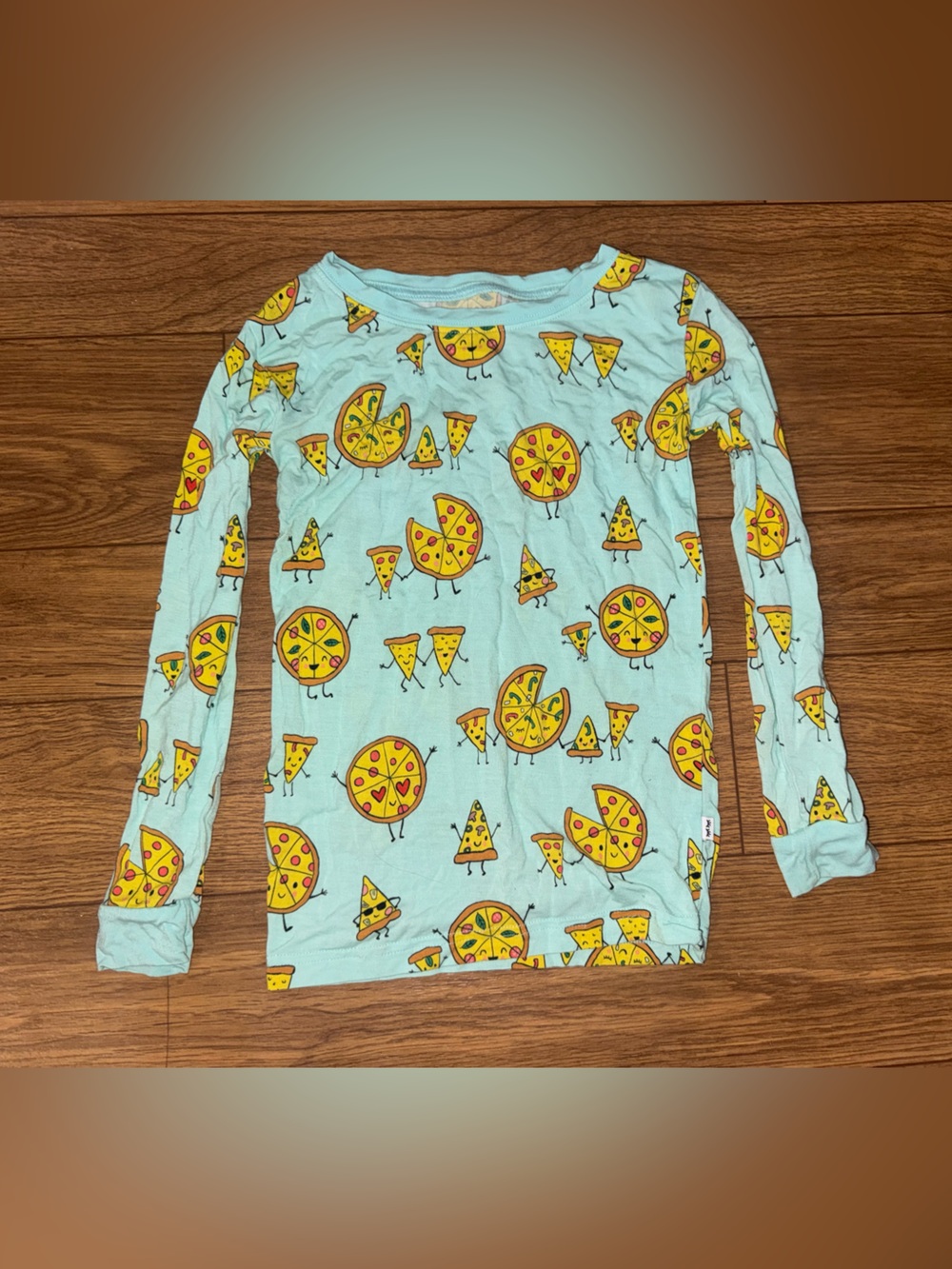 Little Sleepies “Pizza Pals” bamboo long sleeve pajama shirt replacement sz 5/6